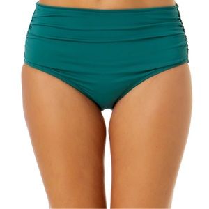 NWOT High Waist Shirred Swim Bottom